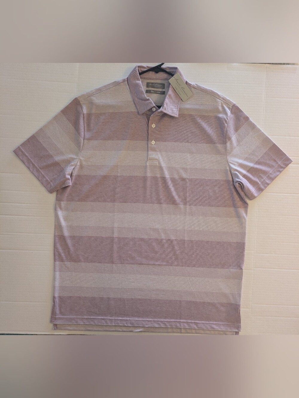 Daniel Cremieux Men’s Lavender Striped Polo- XL (NWT)